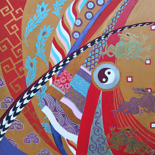 Beijing Opera by Berit Bredahl, 회화 for Sale on Singulart