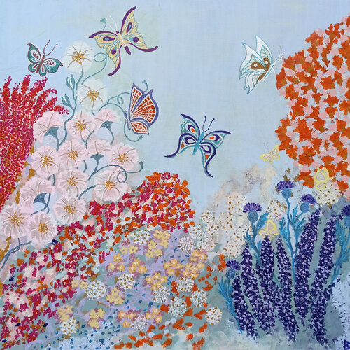 Butterfly Paradise by Berit Bredahl, 회화 for Sale on Singulart