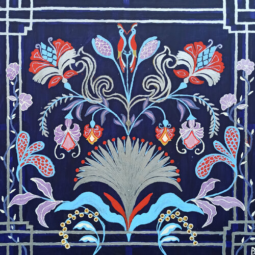 <night in the Garden of precious Flowers by Berit Bredahl, Painting for Sale on Singulart