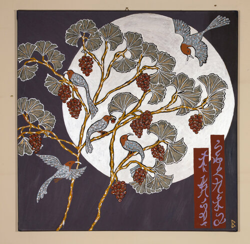 Moon Birds by Berit Bredahl, 회화 for Sale on Singulart