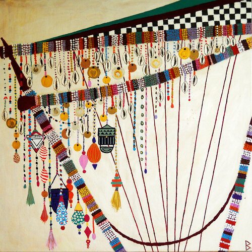 Sudanese Lyre by Berit Bredahl, Painting for Sale on Singulart