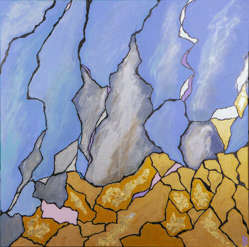 Blue Ice breaking by Berit Bredahl, Painting for Sale on Singulart