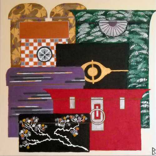 Lacquer Boxes by Berit Bredahl, 회화 for Sale on Singulart