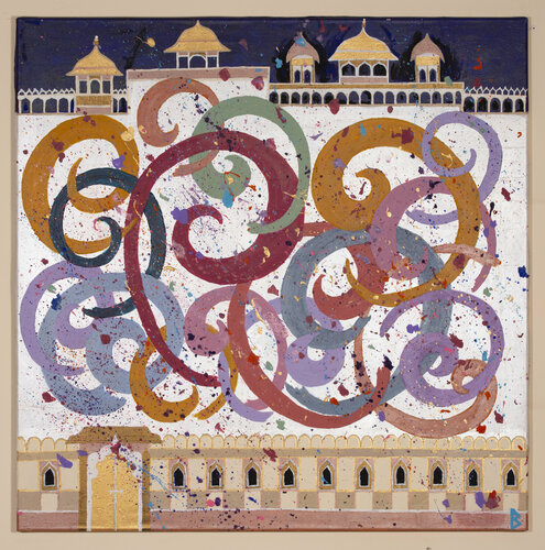 Holi Festival India by Berit Bredahl, 회화 for Sale on Singulart