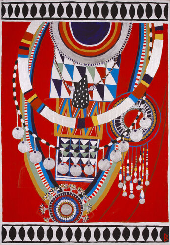 Masai Woman RED by Berit Bredahl, 회화 for Sale on Singulart