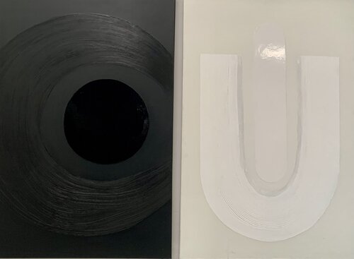Monochrome YIN et YANG ( paire ) van Kardesch, Schilderij te koop op Singulart