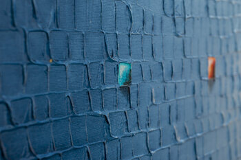 Analog Pixels / Serial Rectangles / 2022 / steelblue / 120x120 / 8JAS4 Danny Frede