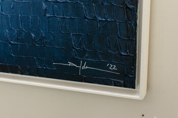 Analog Pixels / Serial Rectangles / 2022 / steelblue / 120x120 / 8JAS4 Danny Frede