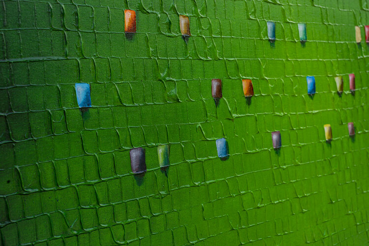 Serial Analog Pixels / 2021 / green / 120x120 / FCCV5 Danny Frede