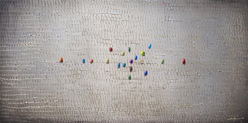 Analog Pixels / Serial Rectangles / 2021 / grey / 180x90 di Danny Frede, Pittura in vendita su Singulart