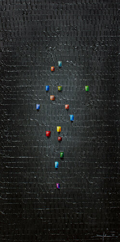 Serial Analog Pixels / 2021 / darkgrey / 60x120 by Danny Frede, Painting for Sale on Singulart