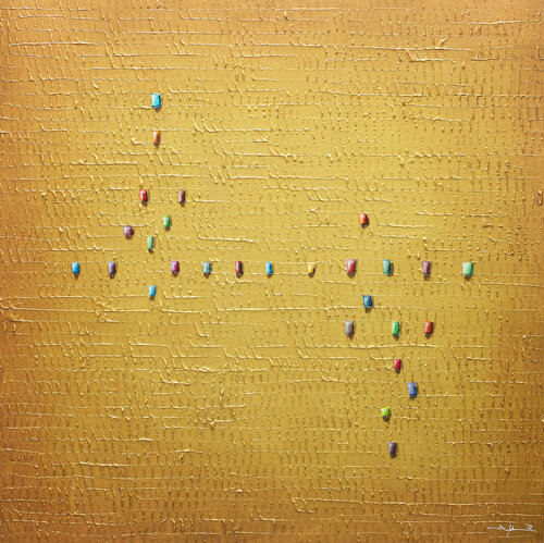Serial Analog Pixels / / 2022 / gold C / 120x120 Danny Frede