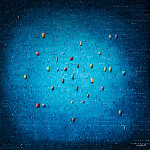 PIXELS / 2025 / blue / 120x120 / 6L847 von Danny Frede, Malerei kaufen auf Singulart