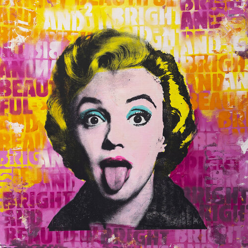 Promted Memories / Marylin Einstein / 90 x 90 cm / RHT6U van Danny Frede, Schilderij te koop op Singulart