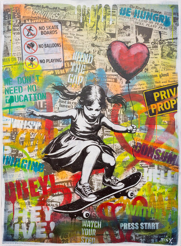 Skate Girl / 8GVHN by Danny Frede, Painting for Sale on Singulart