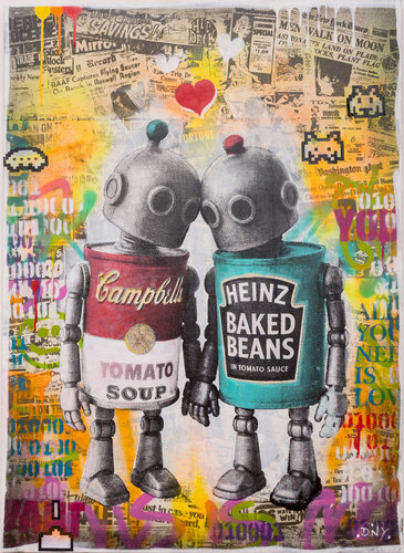 2 Tin Cans / DVREM van Danny Frede, Schilderij te koop op Singulart