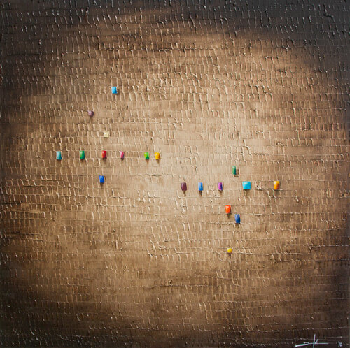 Serial Rectangles / 2020 / sienna brown / 120x120 / 1FOFO von Danny Frede, Malerei kaufen auf Singulart