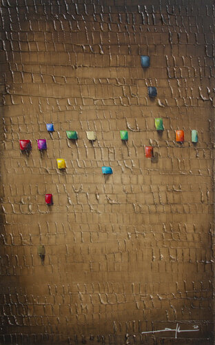 Serial Rectangles / 2020 / sienna / 50x80 di Danny Frede, Pittura in vendita su Singulart