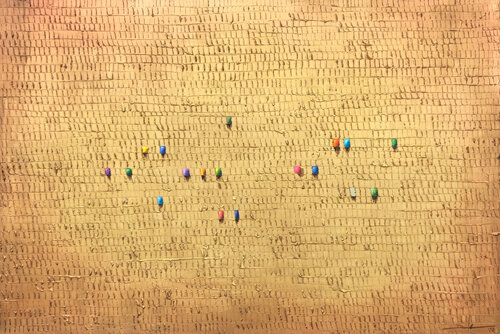 Serial Pixels / 2020 / gold / 180 x 120 di Danny Frede, Pittura in vendita su Singulart