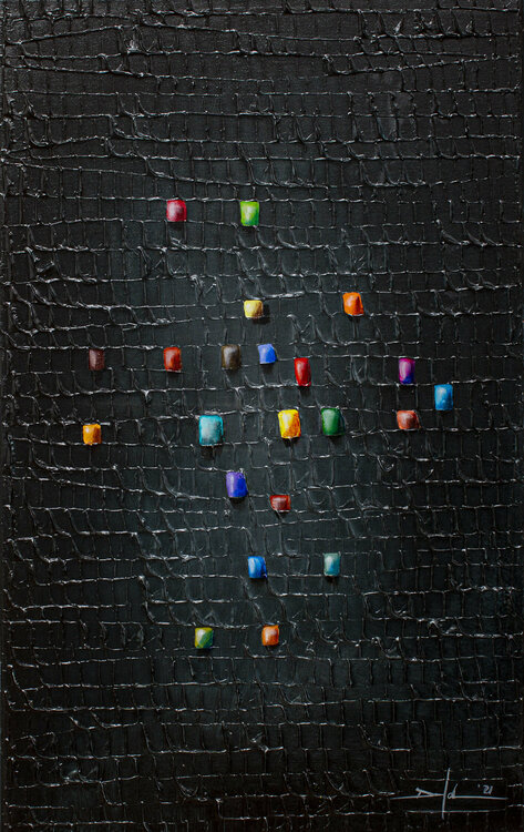 Serial Analog Pixels / 2021 / darkgrey / 50x80 Danny Frede