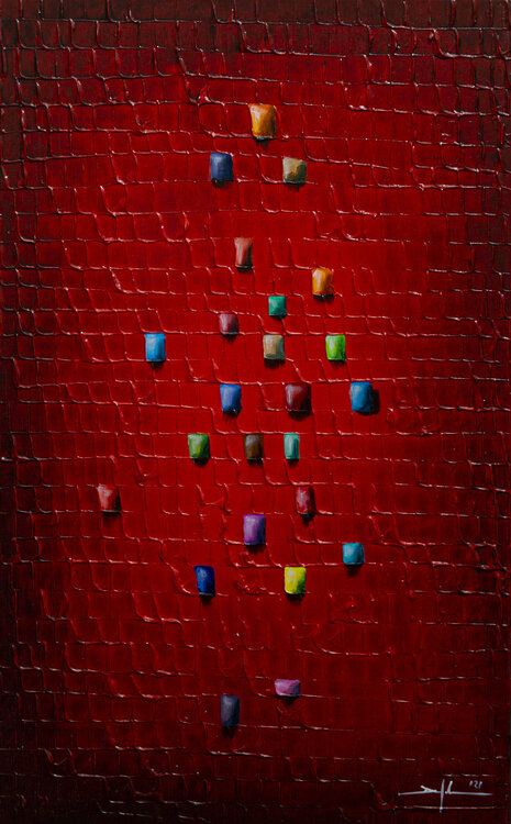 Serial Analog Pixels / 2021 / red / 50x80 Danny Frede