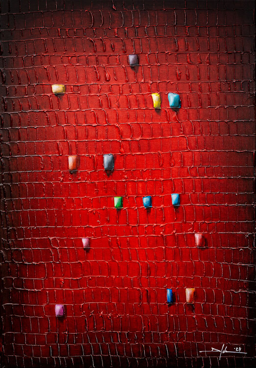 Serial Analog Pixels / 50x70 / red / 2024 / KBBHL Danny Frede