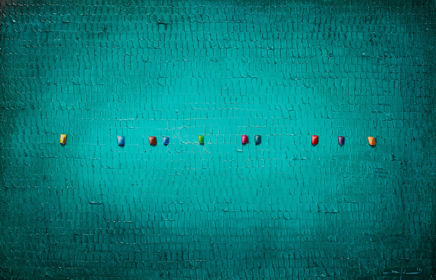 Analog Pixels / Serial Rectangles / 2021 / tuerkis / 140x90 Danny Frede Origineel schilderij te koop