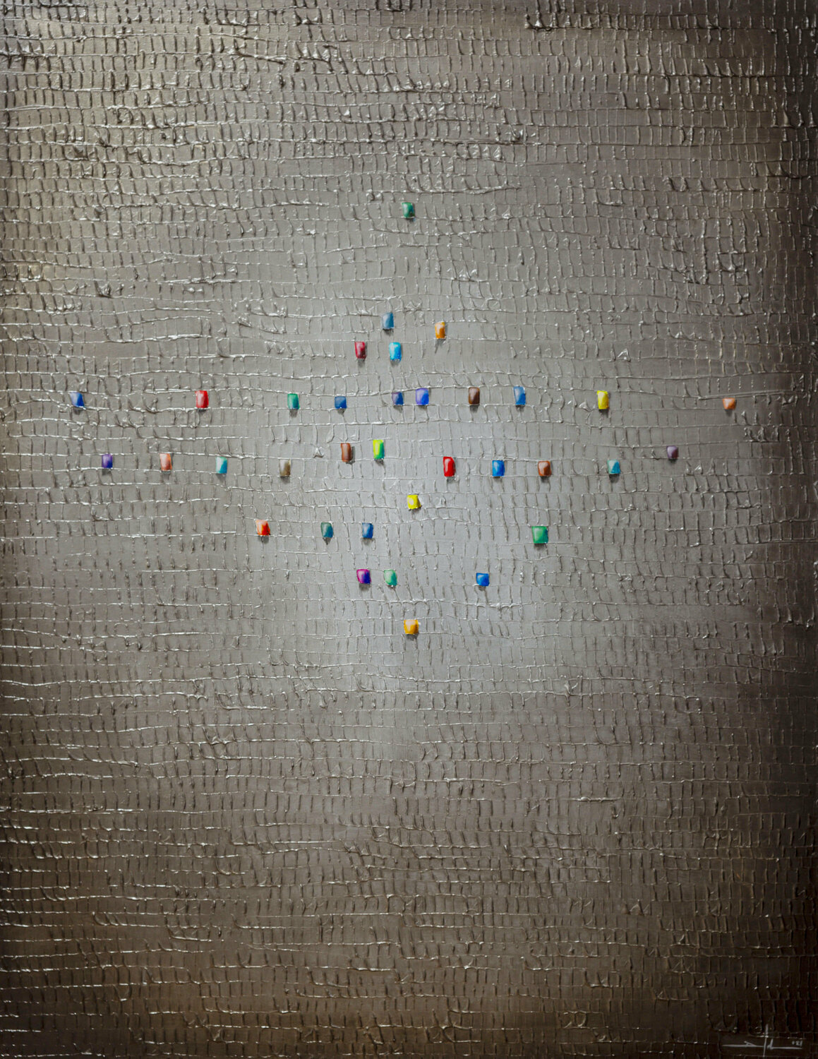 Analog Pixels / Serial Rectangles / 2021 / grey / 140x180 Danny Frede Origineel schilderij te koop