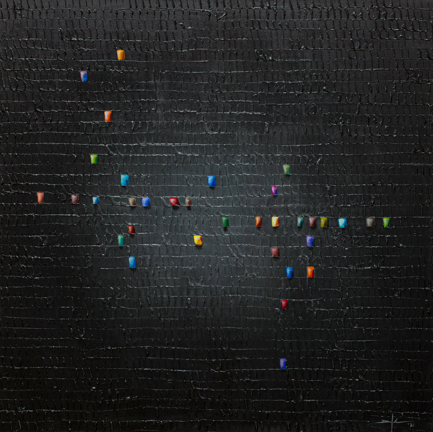 Serial Analog Pixels / 2021 / darkgrey / 120x120 Danny Frede