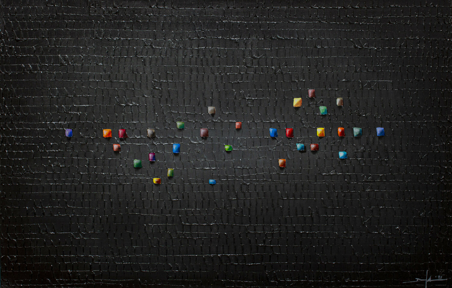Serial Analog Pixels / 2021 / darkgrey / 140x90 Danny Frede