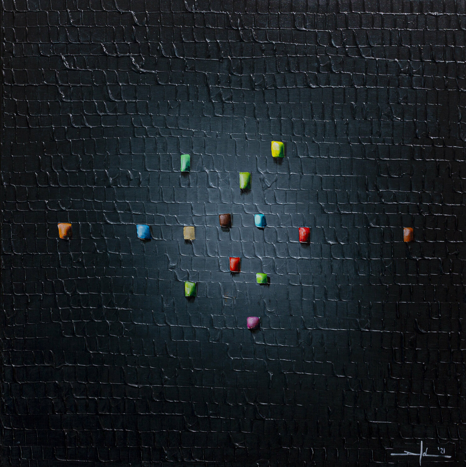 Serial Analog Pixels / 2021 / midgrey / 80x80 Danny Frede