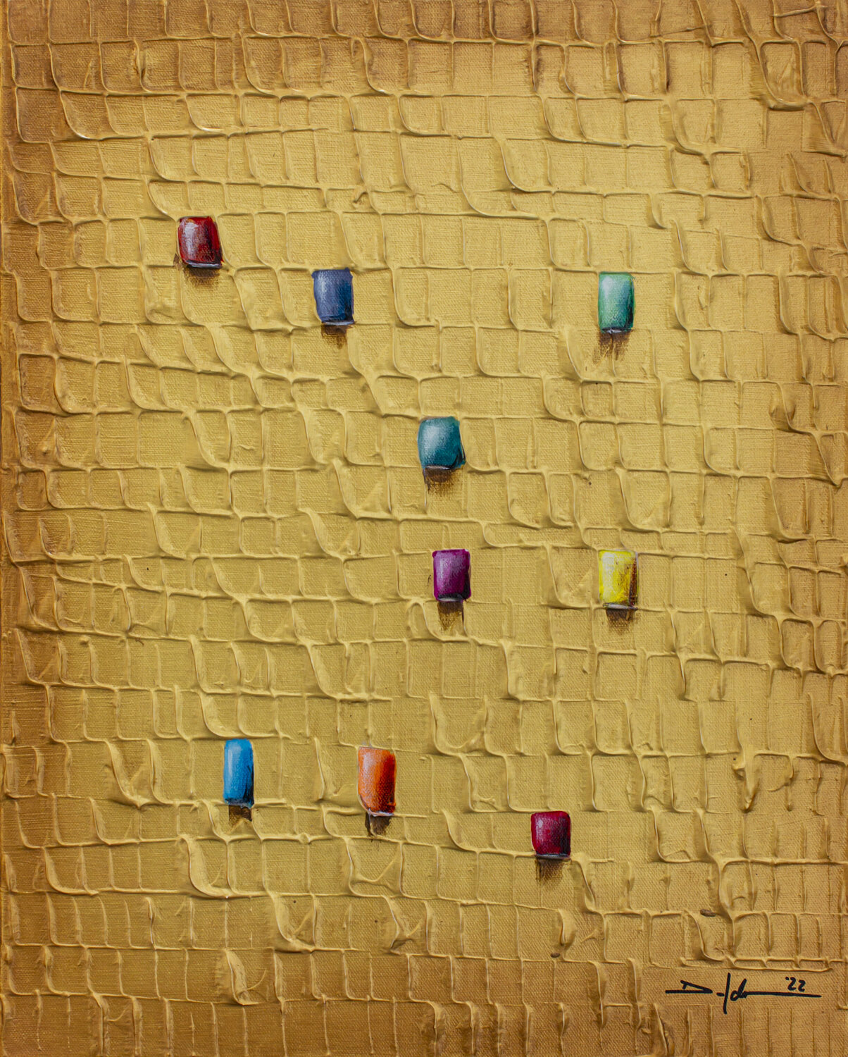 Serial Rectangles / 2022 / gold B / 40 X 50 Danny Frede