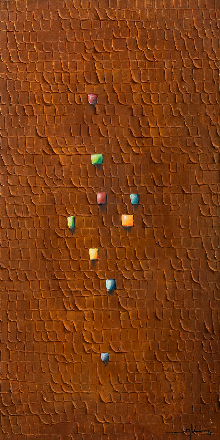 PIXELS / 2025 / rust / 50x100 / 2RJ6V Danny Frede
