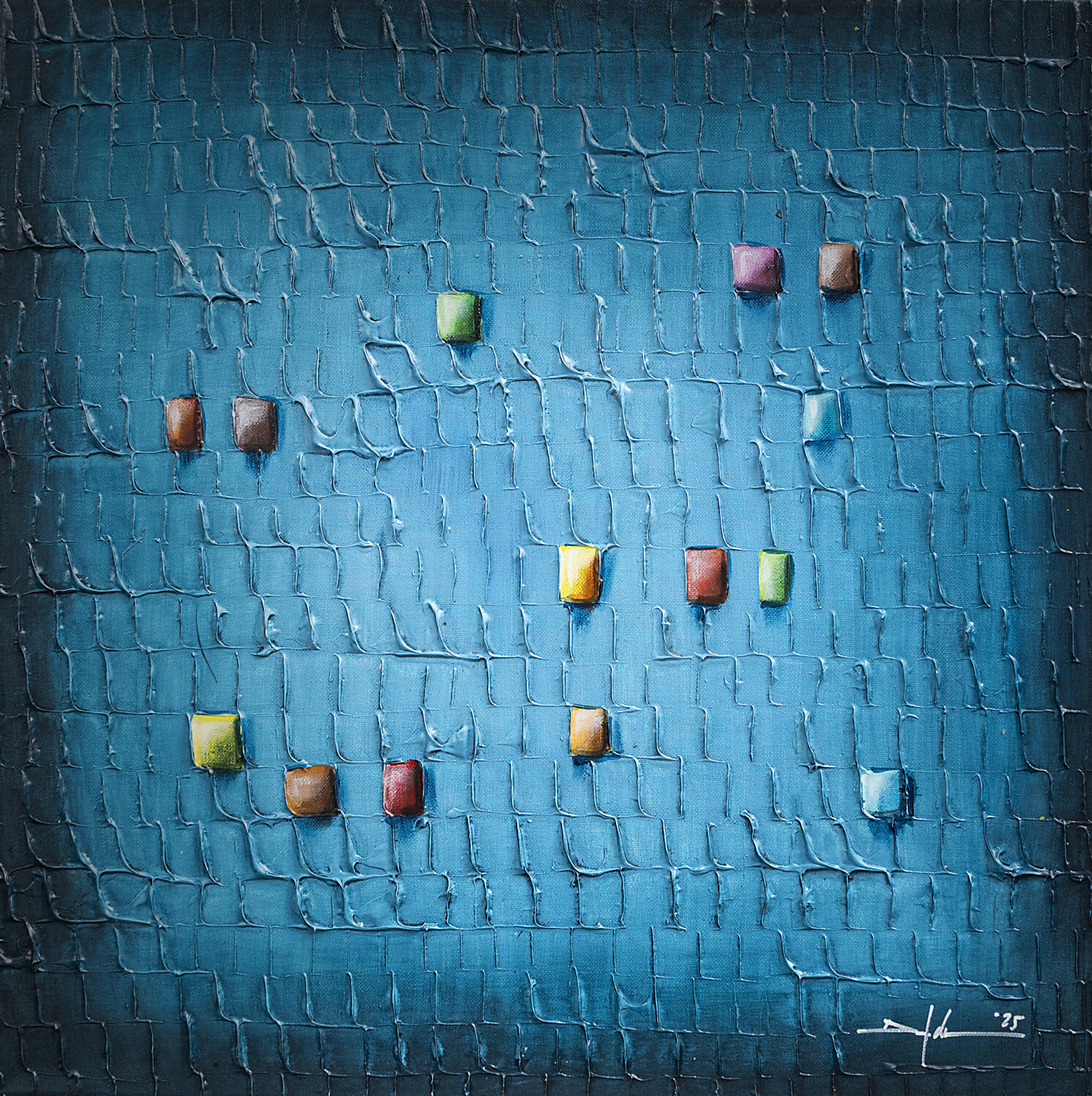 PIXELS / 2025 / blue / 50x50 / EXDB4 Danny Frede