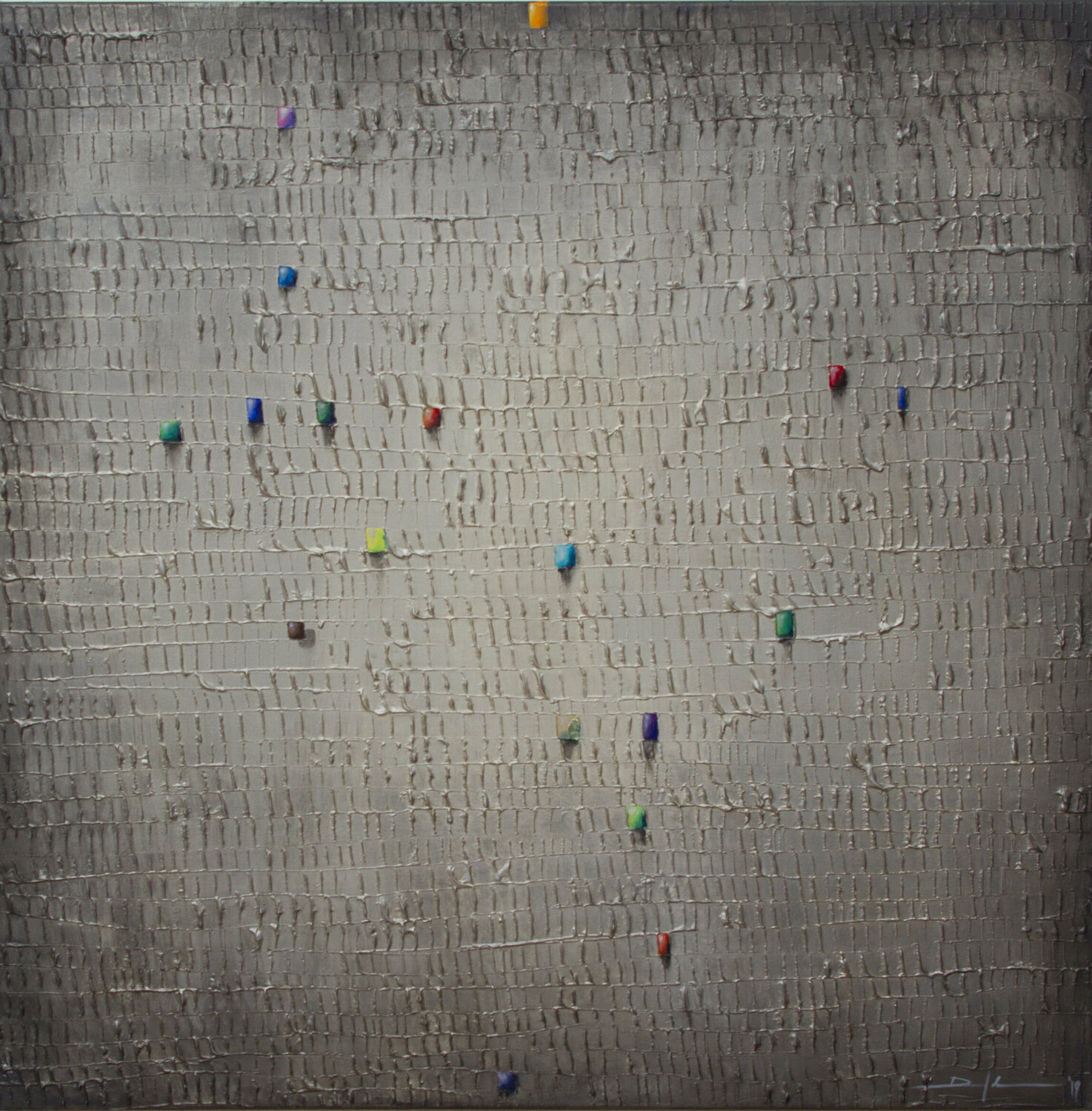 Serial Rectangles / 2019 / grey / 110x110 Danny Frede