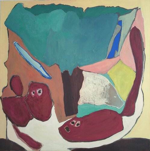 Rat et compagnie...Discussion sous l'arbre vert van Sophie André, Schilderij te koop op Singulart