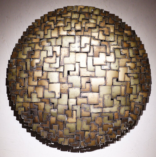 Gaz Round Gold 01 van Michel Laurent, Schilderij te koop op Singulart