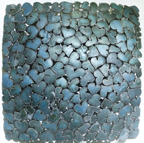 Voile Coeurs Bleu 01 Michel Laurent