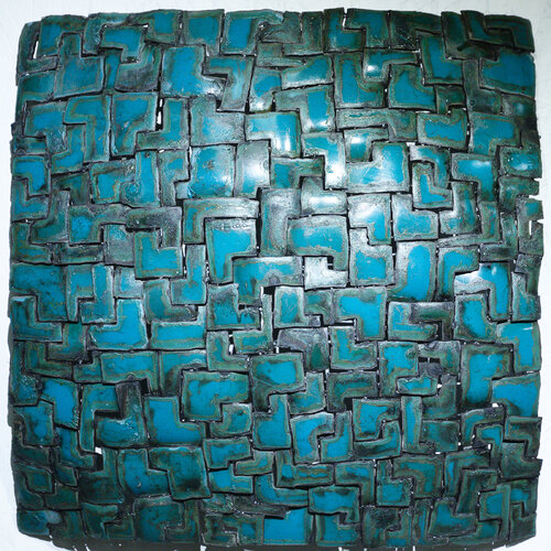 Voile Coeurs Bleu 01 Michel Laurent