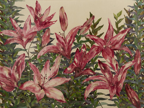 Pink Lilies von Candace Wilson, Malerei kaufen auf Singulart