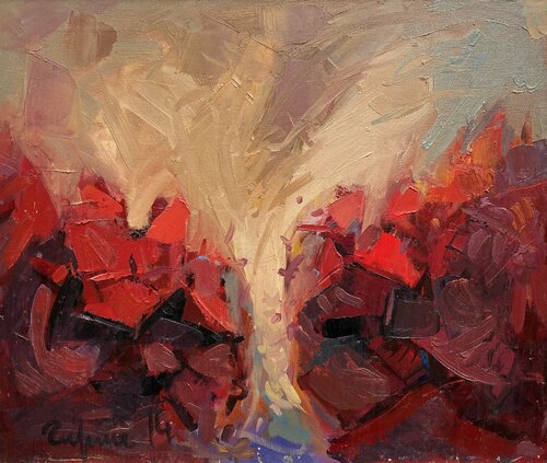 Old Neighborhood Roofs by Fatmir Tufina, Painting for Sale on Singulart