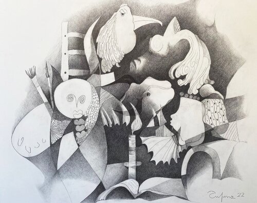 Midnight hopes von Fatmir Tufina, Zeichnungen kaufen auf Singulart