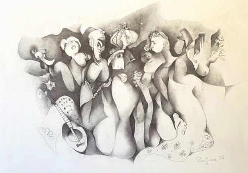 Celebration par Fatmir Tufina, Dessin en vente sur Singulart