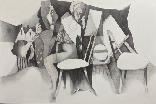 Abstract Domesticity von Fatmir Tufina, Zeichnungen kaufen auf Singulart