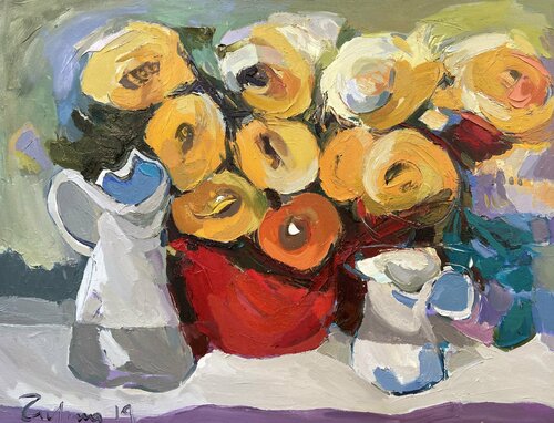Vase of flowers von Fatmir Tufina, Malerei kaufen auf Singulart