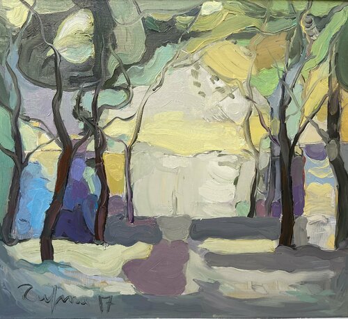 Green Landscape von Fatmir Tufina, Malerei kaufen auf Singulart