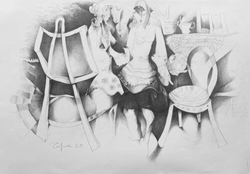 Studio Painting van Fatmir Tufina, Tekening te koop op Singulart