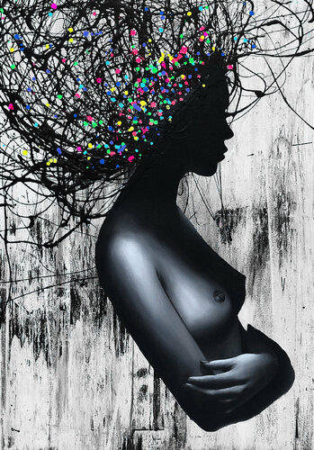 La muse ambrée by Jam Despas, Painting for Sale on Singulart