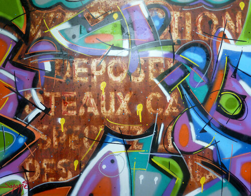 Dépôt interdit by Saname, Painting for Sale on Singulart