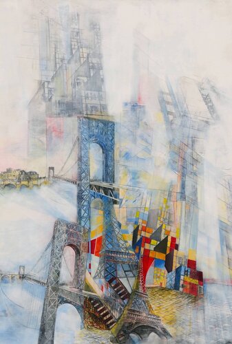 New York - Paris,  VIII par Geneviève Schwartz, Peinture en vente sur Singulart